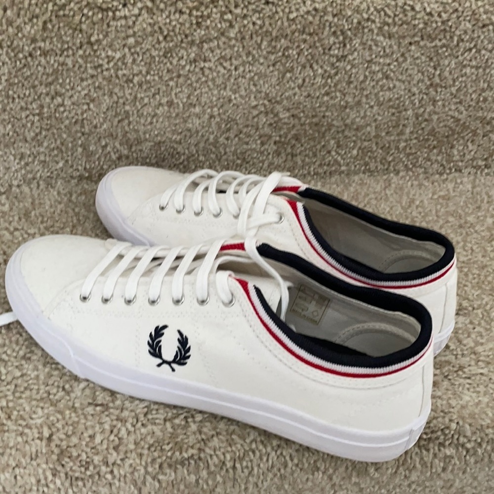 Fred Perry New, Never Worn. White with hints of Blue/Red